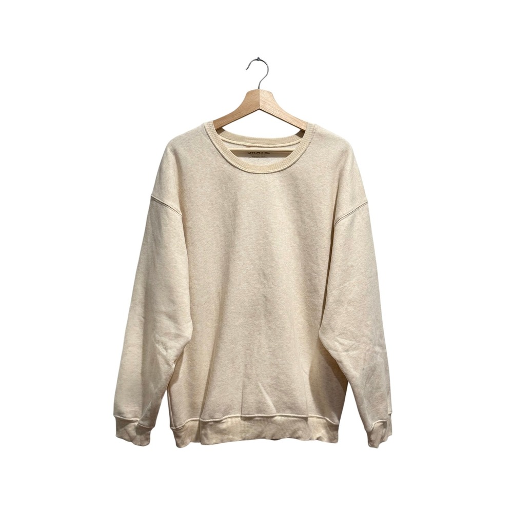 NWT Skatie Oversized Crewneck Sweatshirt Oatmeal Heather Size M